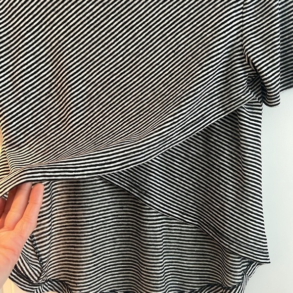 A.L.C. Striped Tesi Split-Back Linen Tee Size - XS - Picture 5 of 8